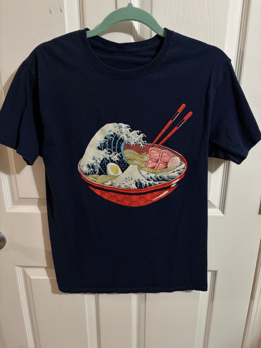 Vincent Trinidad Navy Graphic Ramen Wave Tee